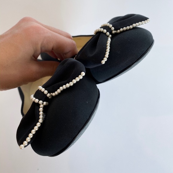 ✨SOLD✨Authentic CHANEL Bow Flats / Black Gold - Picture 4 of 8